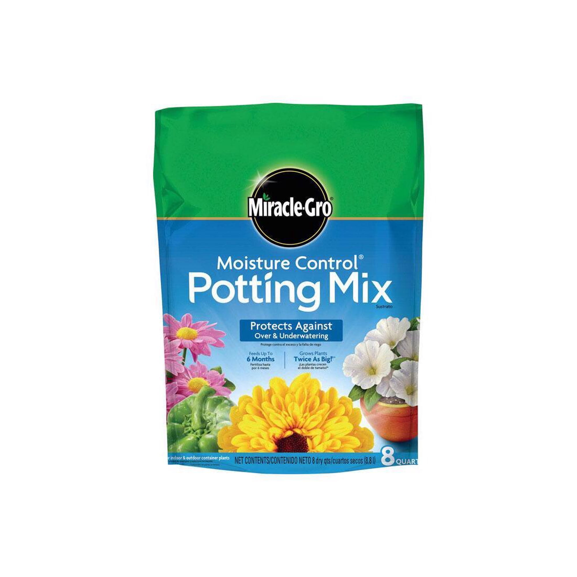 Miracle-Gro 75578300 Potting Soil, 8 qt Coverage Area