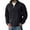 Black, variant on Generic Mens Quarter Zip Fleece Sweatshirt Long Sleeve Dropped Shoulder Pullover Stand Collar Plain Sweatshirts