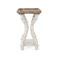 thumbnail image 3 of Christopher Knight Home Esther Table d'Appoint Française avec Plateau Rectangulaire, Naturel + Blanc en Détresse, 3 of 5