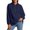 Navy, variant on Women's Half Zip Hooded Sweatshirt Long Sleeve Loose Casual Pullover Hoodie with Pockets Solid Color Tops for Autumn Winter Wear White