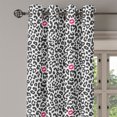 thumbnail image 2 of Ambesonne Savannah Grommet Curtain, Cheetah Leopard Kiss Print, 50" x 72", Charcoal Grey and Pink, 2 of 6