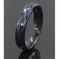 thumbnail image 3 of 5mm Half-Round Black Zirconium Ring with the Infinity Symbol Anodized in Blue, 3 of 4