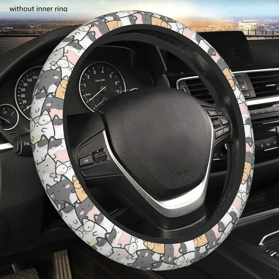 Cute And Non Slip Cat Steering Wheel Cover - Suitable For Both Men And Women!