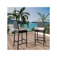 thumbnail image 2 of Ourlova Patio Wicker Barstools With Cushions Outdoor Wicker Bar Stools Set Of 2 Outdoor Rattan Bar Height Stool Set Armless For Backyard Poolside, 2 of 9