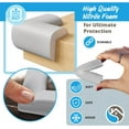 thumbnail image 5 of 8-Pack Corner Protectors Baby Proof, Furniture Corner and Edge Safety Bumpers, Soft Rubber Foam Cushion Covers, 3M Taped Corner Guards, Baby Child Proofing Pads, Table Corner Protectors, Gray, 5 of 9