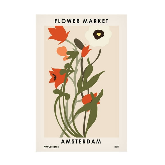Trademark Fine Art NKTN Flower Market Amsterdam Canvas Wall Art