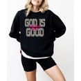 thumbnail image 2 of Camo God Is Good All The Time Sweatshirt for Women - Christian Faith Pullover Black Sweatshirt Adult X-Large, 2 of 7
