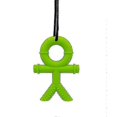 thumbnail image 4 of Collar con forma de hombre masticable para niños y adultos, juguete sensorial para la dentición con autismo, TDAH, mordedor, color verde, 4 of 4