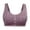 Purple, variant on Front Button Bra for the Elderly Front Closure Everyday Sports Bras Comfort Wireless Cotton Bras Full Coverage Bras for Women Comfortable Breathable Underwear
