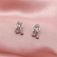 thumbnail image 4 of Xihbxyly Juego de Pendientes de Aleación con Forma de Rana, Joyería de Circonita Cúbica, Accesorios para Bodas, Material Hipoalergénico, Regalo de Navidad (1 Par), 4 of 7