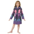 thumbnail image 6 of FORMRS Niños Bathrobe Unisex Hooded Robe Soft Plush Pajamas Sleepwear, Size 10-12T, Night Neon Road, 6 of 7