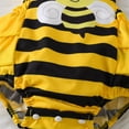 thumbnail image 6 of Byoo Girl's Cute Bumble Bee Outfit Striped Ruffle Romper with Bee Print Matching Bow Headband Attire Soft Comfy Dress Up Set, 6 of 8