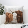 thumbnail image 6 of Rateoe Yak Pattern Throw Pillow Cover Premium Pillow Stuffer Sham Square for Decorative Cushion Bed Couch Sofa(Pillow insert not included), 6 of 8