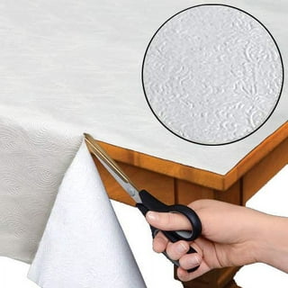 Luxury Table Protector Pad, 2 in 1 Table pad + Great Looking Tablecloth -  Heat Resistant, Spill & Stain Proof - Flannel Backing (54x126, White - Silk  Stripe) 