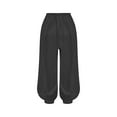 thumbnail image 4 of Hansber Children Kung Fu Training Sports Pants Boys Girls Loose Fit Satiny Harem Trousers Casual Wear Black 16, 4 of 5