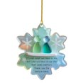 thumbnail image 3 of RotHome Snowflake-Shaped Sea Glass Thank You Keepsake Ornament for Best Friends, Handcrafted Beach Glass Artwork with Blue and Green Glass Pieces, 1 Count, 3 of 10