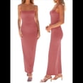 thumbnail image 2 of Vestido Ajustado con Tirantes Finos para Mujer, Informal, de Verano Rosa XS, 2 of 8