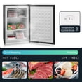thumbnail image 3 of 3 Cu.Ft Upright Freezer - Compact Black Mini Freezer for Dorm, RV, Home Office - Adjustable Temp, Reversible Door, Low Noise & Energy Efficient Storage, 3 of 7