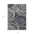 thumbnail image 3 of HomeRoots 585835 8 x 10 ft. Abstract Washable Indoor & Outdoor Rectangle Area Rug, Black, Charcoal & Gray, 3 of 5