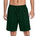thumbnail image 7 of Men's Quick Dry Mesh Athletic Shorts, Casual Elastic Waist Drawstring Workout Shorts with Zipper Pockets, Lightweight Breathable Gym Running Sports Shorts for Men, Summer Loose Fit Activewear Shorts, 7 of 7