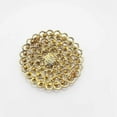 thumbnail image 2 of BalsaCircle 3" Metal Gold Rhinestones Flower Brooch Chair Sash Pin Party Events Reception Decorations Supplies, 2 of 8