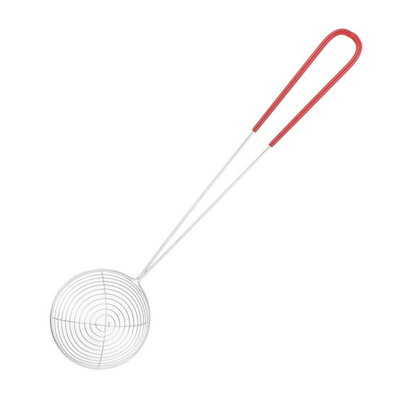 Unique Bargains Kitchen Wrapped Handle Stainless Steel Mesh Wire Skimmer Strainer Ladle