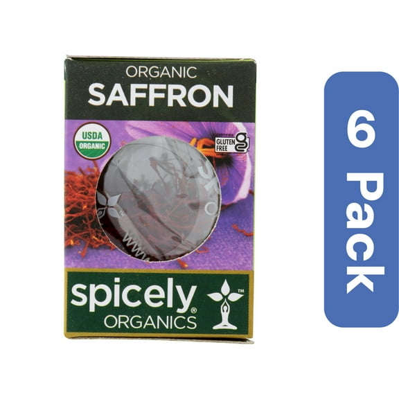 Spicely Organic Spices Saffron Ecobox (Pack of 6)