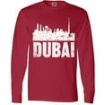 thumbnail image 3 of Inktastic Dubai City Skyline with Grunge Long Sleeve T-Shirt, 3 of 5