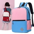 thumbnail image 6 of FUZHIQ School Backpack for 2nd 3rd 4th 5th Grade, Color Block Sport Style Bookbag with Front Zipper Pocket & Side Bottle Pockets, Durable Lightweight Elementary Backpack, Light Pink, 6 of 6