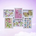 thumbnail image 3 of Photo Frame Square PVC Picture Frame Selfie Gallery Collage Wall Hanging for 6x4 inch Photo 6 Photo Sockets Wall Mounting Design (White), 3 of 4