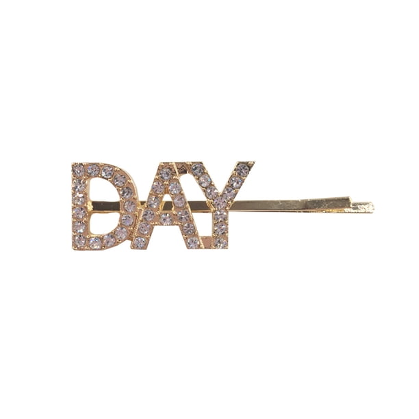 Alfileres de aleación Minnieouse con letras encantadoras Clip para sombreros diamantes de imitación decorativos AP009343-11