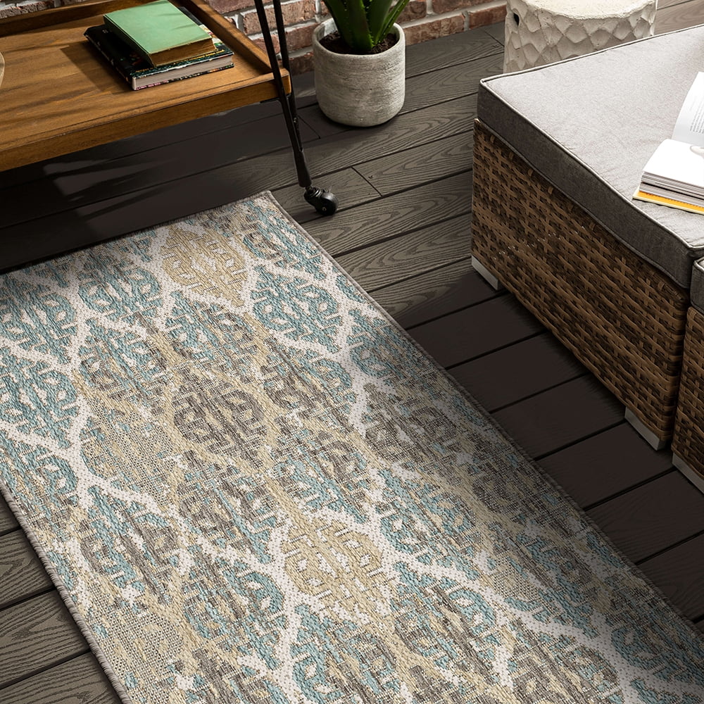 Mohawk Home Ronda Outdoor Area Rug, Light Grey, 2' 6" x 6'