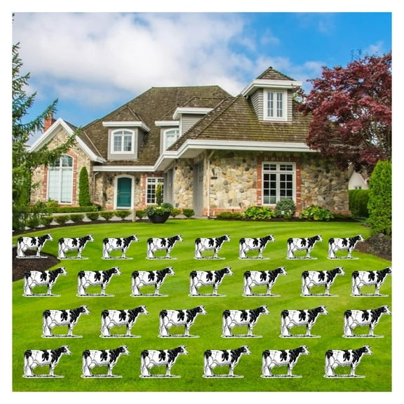 Birthday Yard Decoration - 27 Extra Cows Yard Signs to Pair with our Holy Cow Birthday Sets, Includes Stakes Multiple