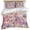 Beige, variant on 3 Piece Pink Blue Spring Floral Duvet Cover Set Queen Size,Microfiber Comforter/Quilt Cover with Corner Ties and 2 Pillowcases,Rustic Summer Flower Botanical All Season Bedding with Zipper Closure