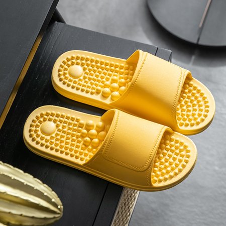

AXXD Sandals Women Sandals And Slippers Ladies Non-slip Soft Bottom Home Indoor Wear-resistant Bathroom Massage Slippers(7.5 Yellow)
