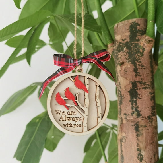 1 Christmas Tree Ornament, Cardinal Memorial Gift, It'S A Visitor From Heaven, I'M With You Forever, Remembering A Loved One, Cardinal Bird Tree Top Christmas Ornament