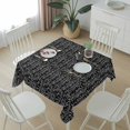 thumbnail image 6 of Black White Striped Table Cloth Waterproof Tablecloths, Abstract Modern Art Irregular Stripe Tablecloth Dining Table Cover for Kitchen Party Tabletop Outdoor, Square Tablecloth 54x54 Inch, 6 of 9