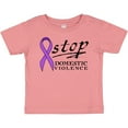 thumbnail image 3 of Inktastic Stop Domestic Violence-purple ribbon Boys or Girls Baby T-Shirt, 3 of 5