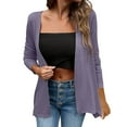 thumbnail image 1 of Cardigan Ouvert pour Femmes, Léger, Manches Longues, Décontracté, Mince, Ample, Drapé, Violet, TG, 1 of 7