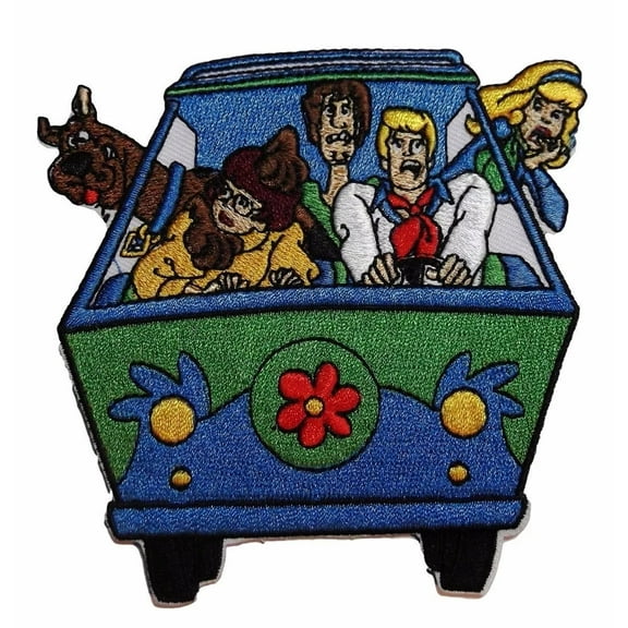 Scooby Doo and Friends in Van 3in Tall  Embroidered Sewn On Applique Emblem