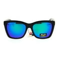 thumbnail image 2 of Pyramid Stud Horn Rim Mirror Lens Plastic Sunglasses Teal, 2 of 3