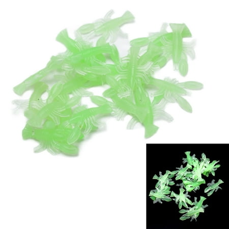 Fishing Shrimps Lures Glowing Luminous Soft Durable Lifelike Silicone Shirmps BaitLight Green