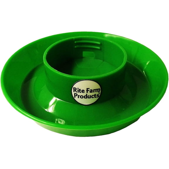 Rite Farm Products Green Waterer Base for Poly/Glass Quart JAR Poultry Chicken Drinker