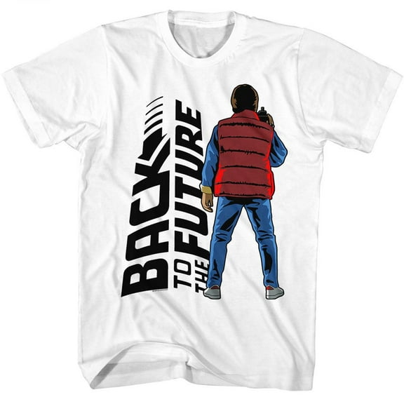 Back To The Future Back To Back White Adult T-Shirt