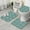Green Butterfly Pattern, variant on Purple Orange White Butterfly Pattern Bathroom Rugs Sets 3 Piece,Toilet Cover Set,Absorbent Non Slip Bathroom Mats Sets with U-Shaped Contour Rug Toilet Rug Set