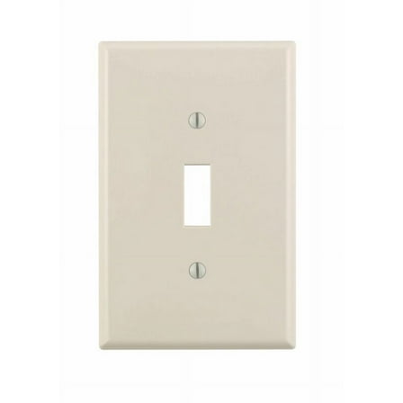 Leviton M56-PJ1-TM 1 Gang Midway Light Almond Toggle Wall Plate