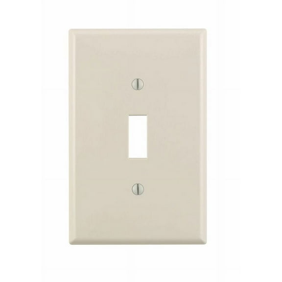 Leviton M56-PJ1-TM 1 Gang Midway Light Almond Toggle Wall Plate