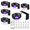 Black-6, variant on Black 6 Pack Mini Cordless Rechargeable UV LED Blacklight Flashlights