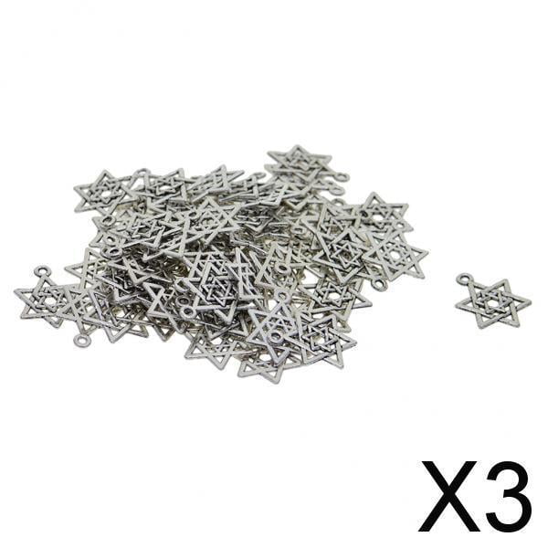 3x50 piezas estrella de joyería para hacer dijes, colgantes artesanales 3 piezas