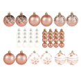 thumbnail image 3 of 44 Uds. de bolas de Navidad, suministros decorativos para fiestas, adornos navideños para vacaciones, Navidad, decoración de oficina interior Estilo A Rosa Soledad Colgantes Bolas, 3 of 10
